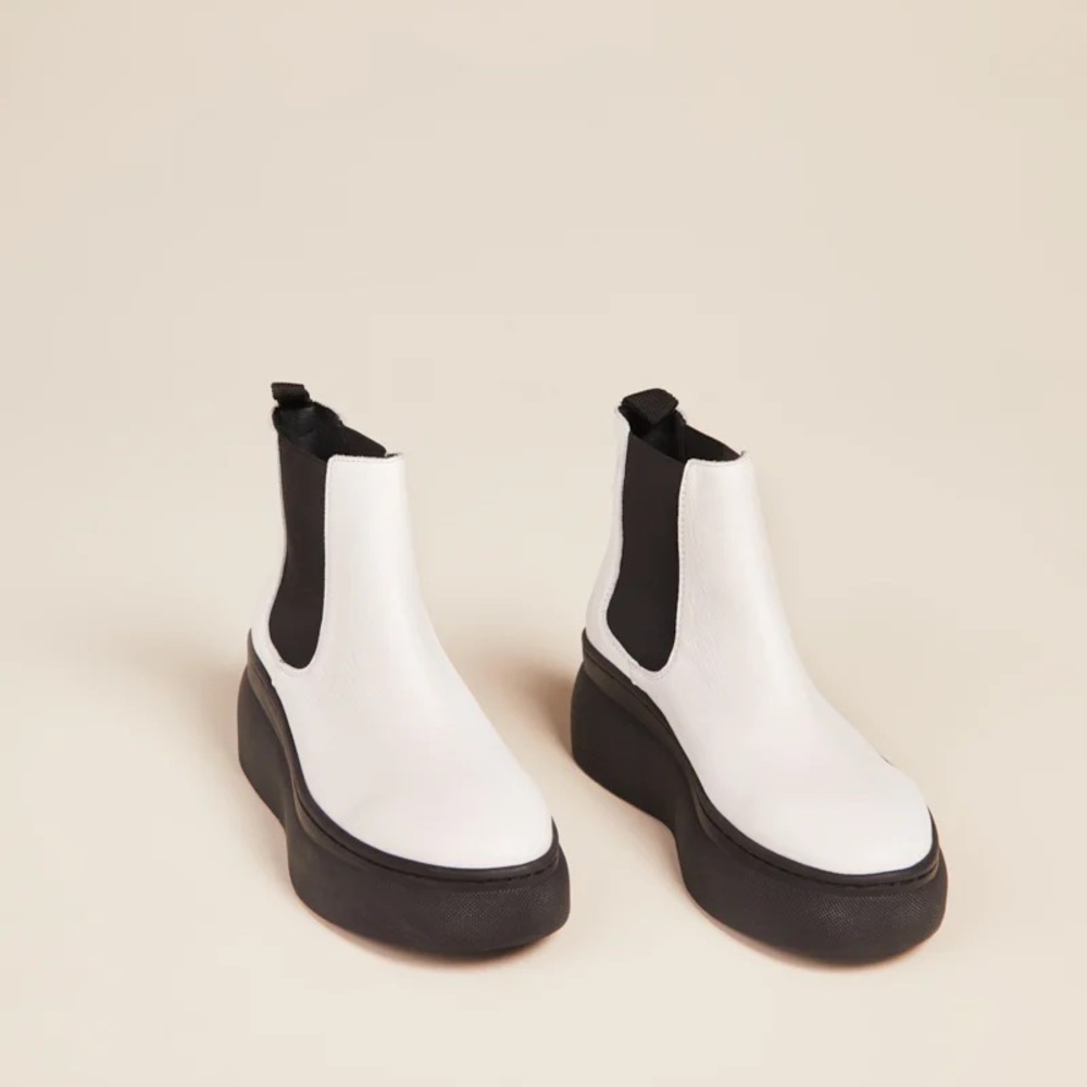 Intentionally Blank White Boots